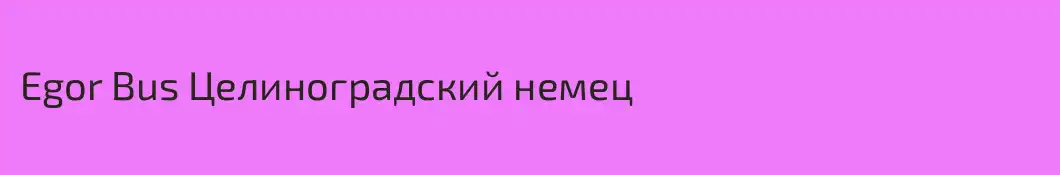 Egor Bus Целиноградский немец